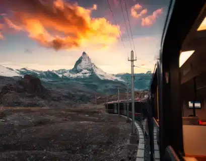 Train en Suisse pour un voyage en Europe