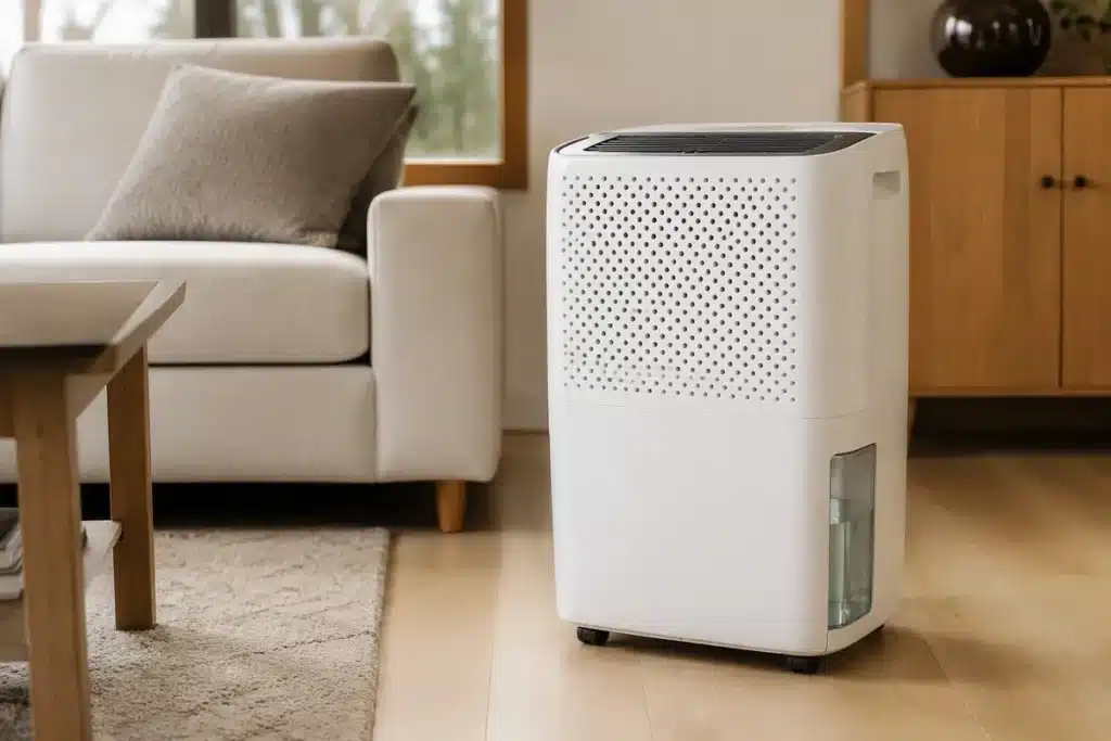 Déshumidificateur d'air dans un séjour