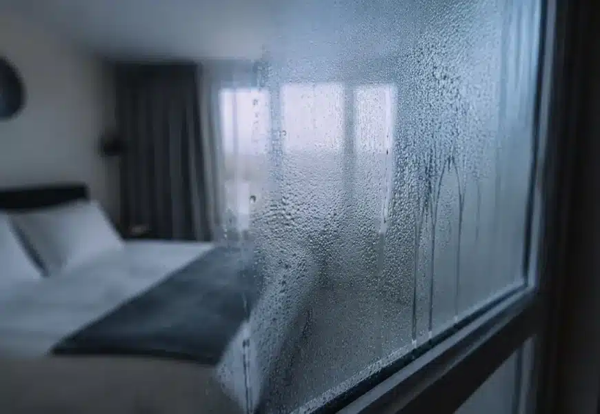 Maison humide avec de la condensation